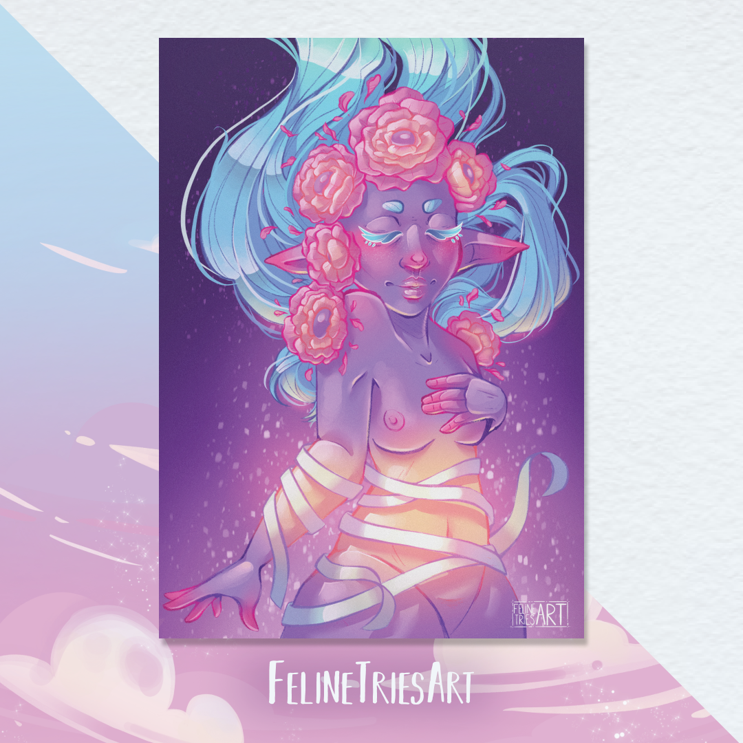 Flowey flowers - A5 print