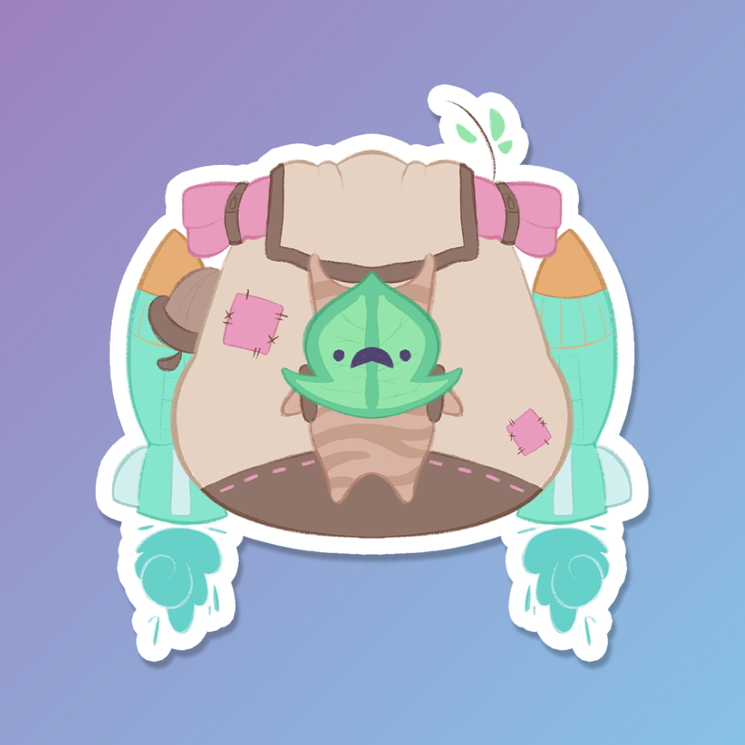 leafman going to space - Sticker