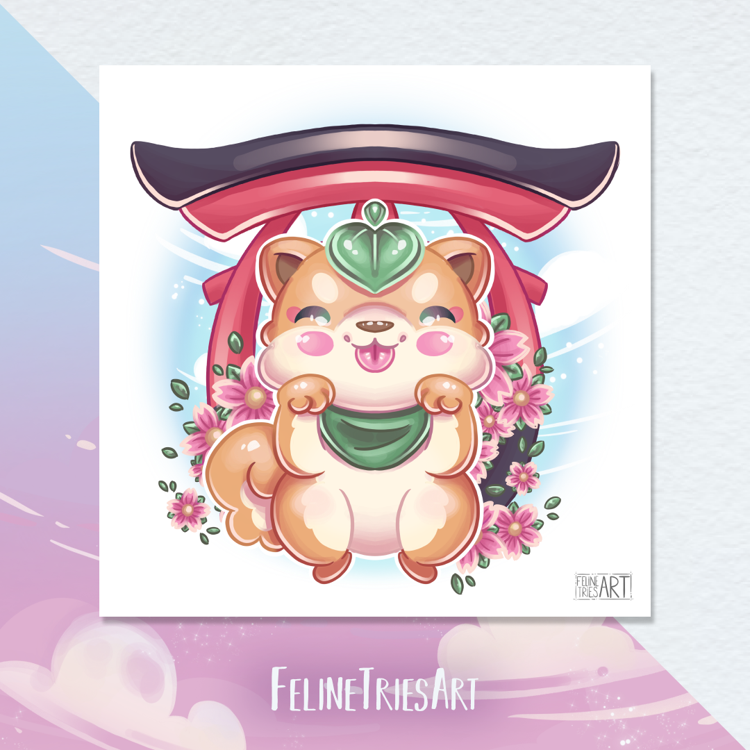 Shiba in Japan - Square print