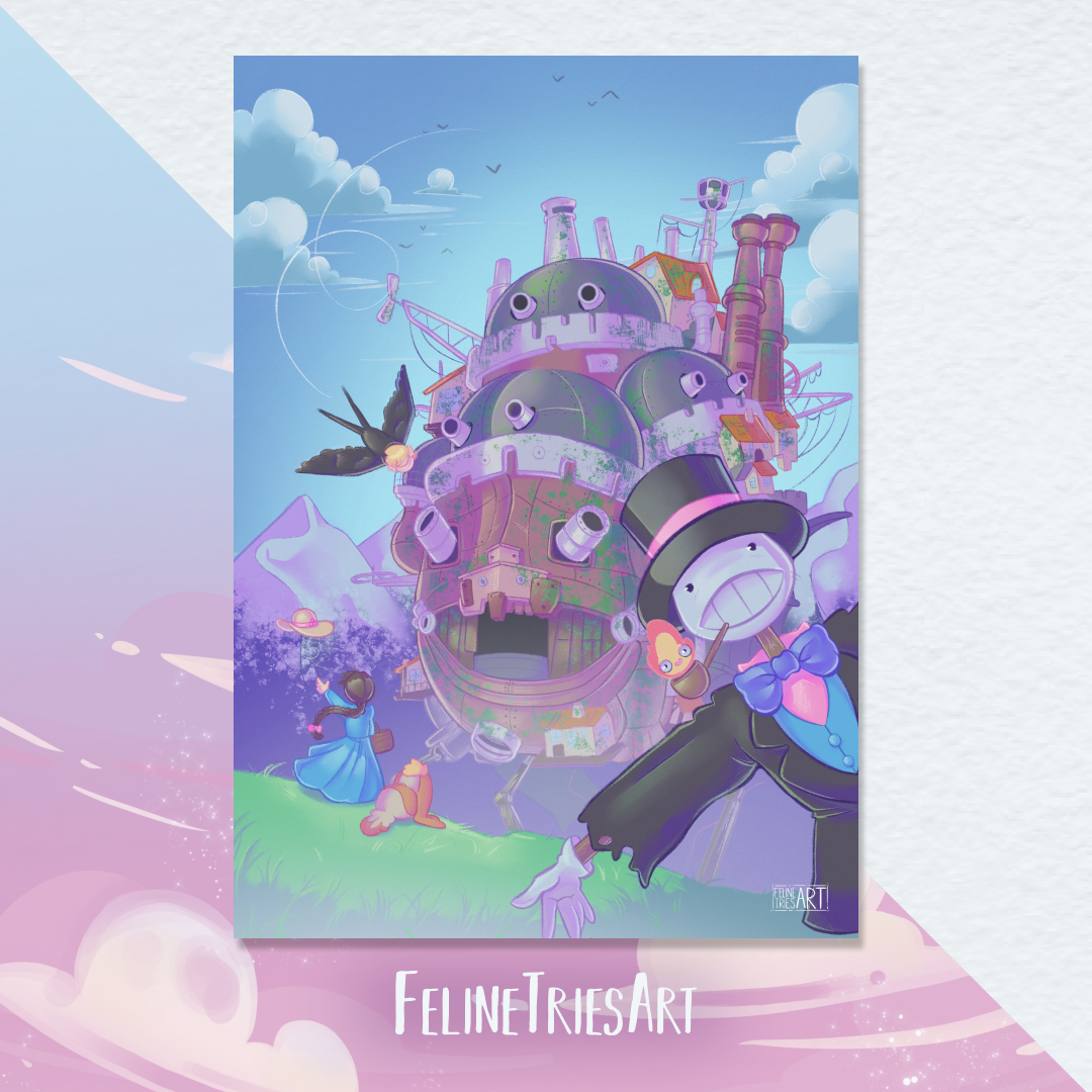 Walking castle - A5 print