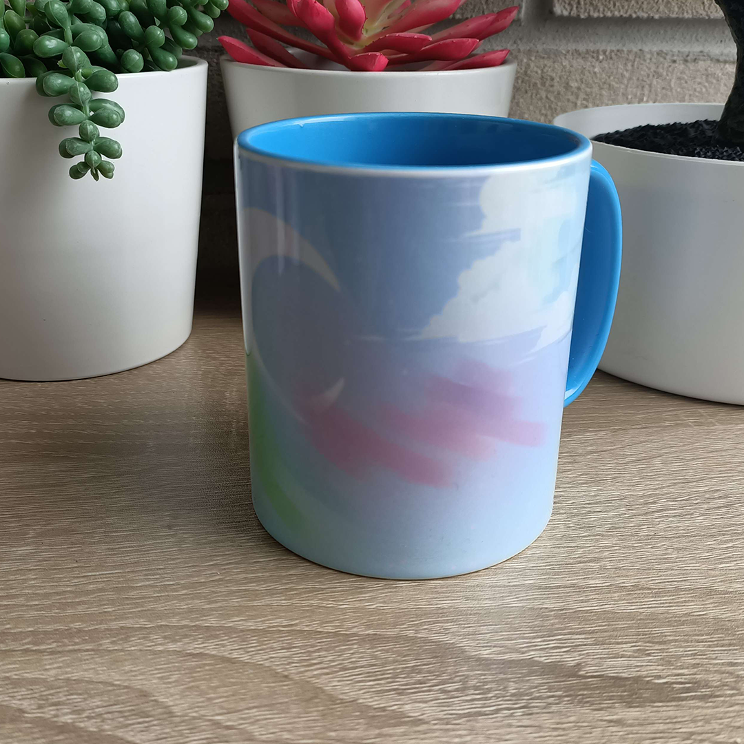 Pastel Skies Rainbow - Mug + matching coasters set