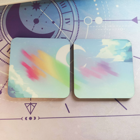 Pastel Skies Rainbow - Matching coaster set