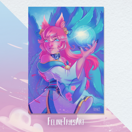 Magical Fox Girl - A5 Print
